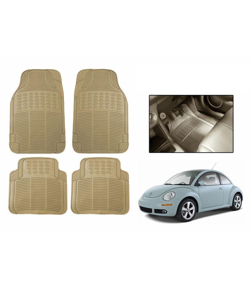Mizzeo Premium Rubber Car Floor/Foot Mats BeigeVolkswagen Beetle (Set