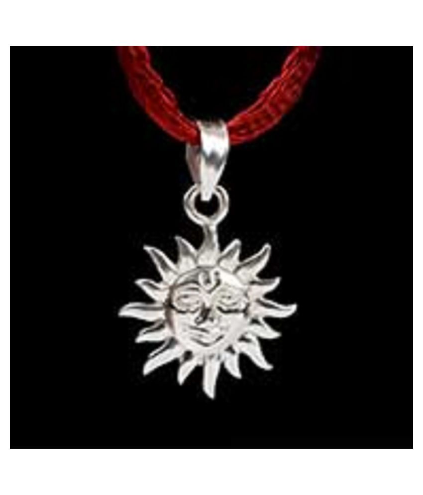 sun locket in silver