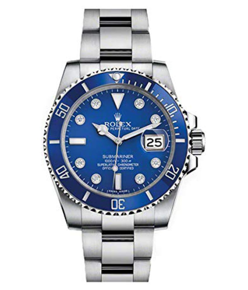 rolex submariner blue stainless steel price