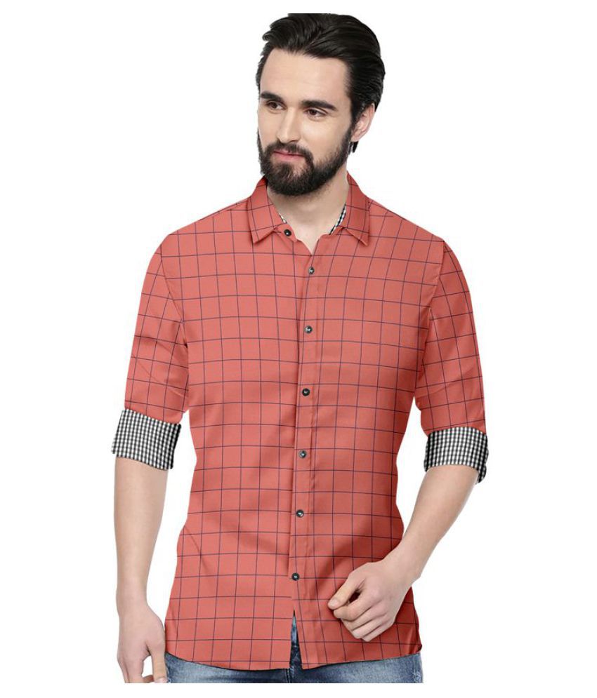     			SUR-T 100 Percent Cotton Red Checks Shirt