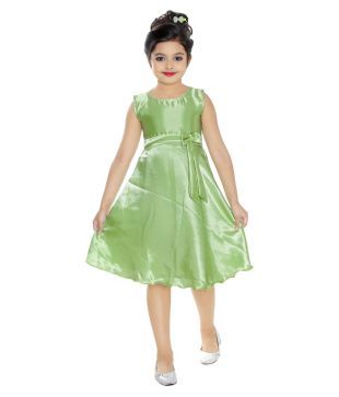 green frock dress