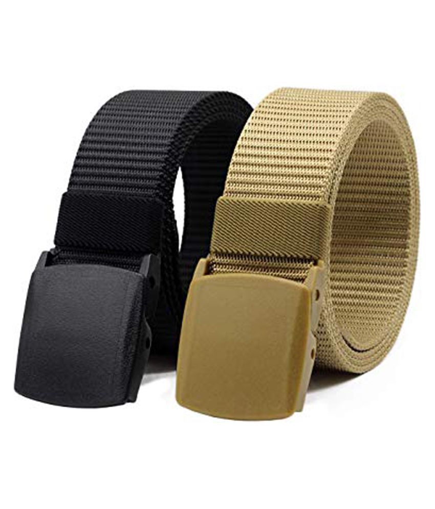 Edifier black and brown Leather Casual Belt pack of 2
