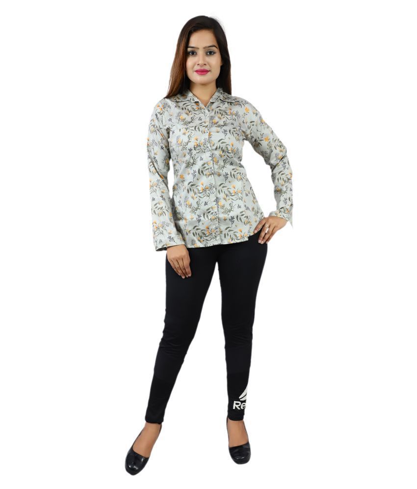Buy SHIMU Green Cotton Blend Shirt Online at Best Prices in India ...