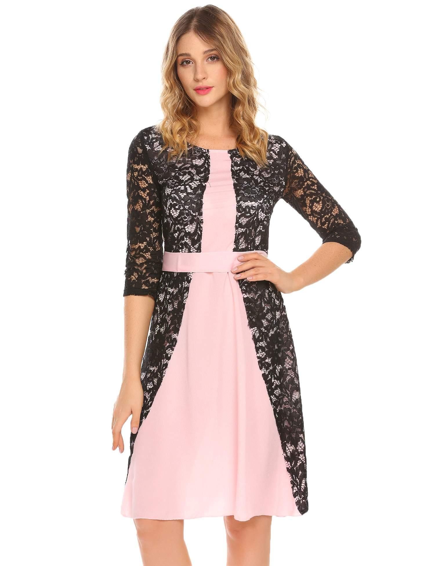 floral lace patchwork dress cider