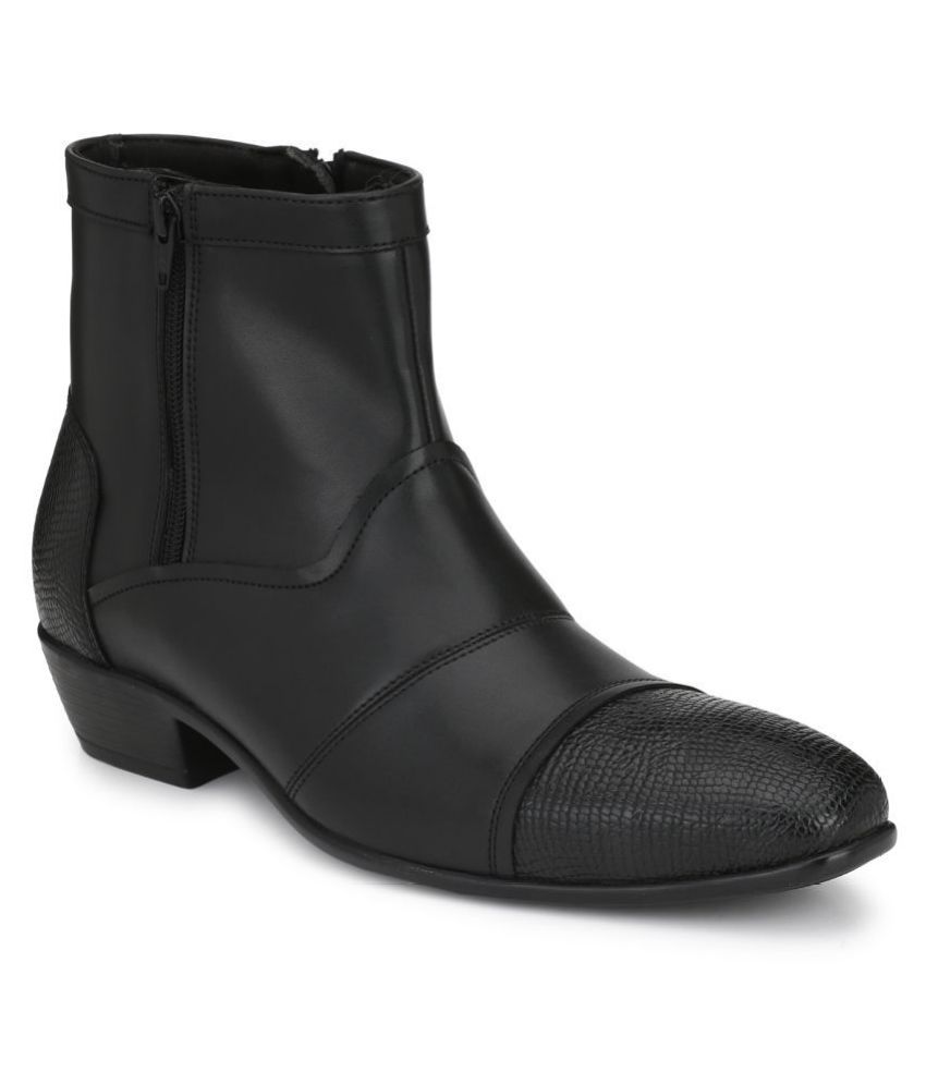 Delize Black Formal Boot - Buy Delize Black Formal Boot Online at Best ...