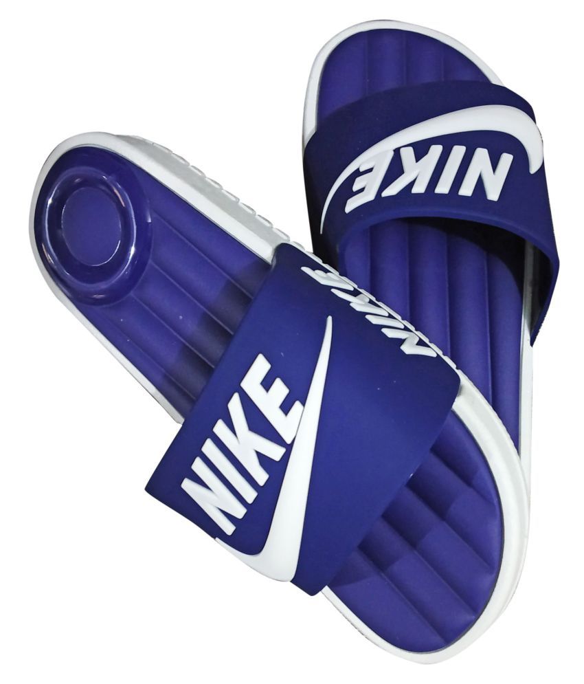 Download Nike Blue Slide Flip flop Price in India- Buy Nike Blue ...