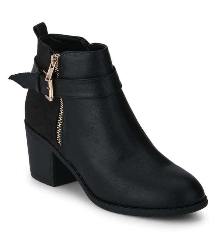 truffle collection mid heel ankle boots