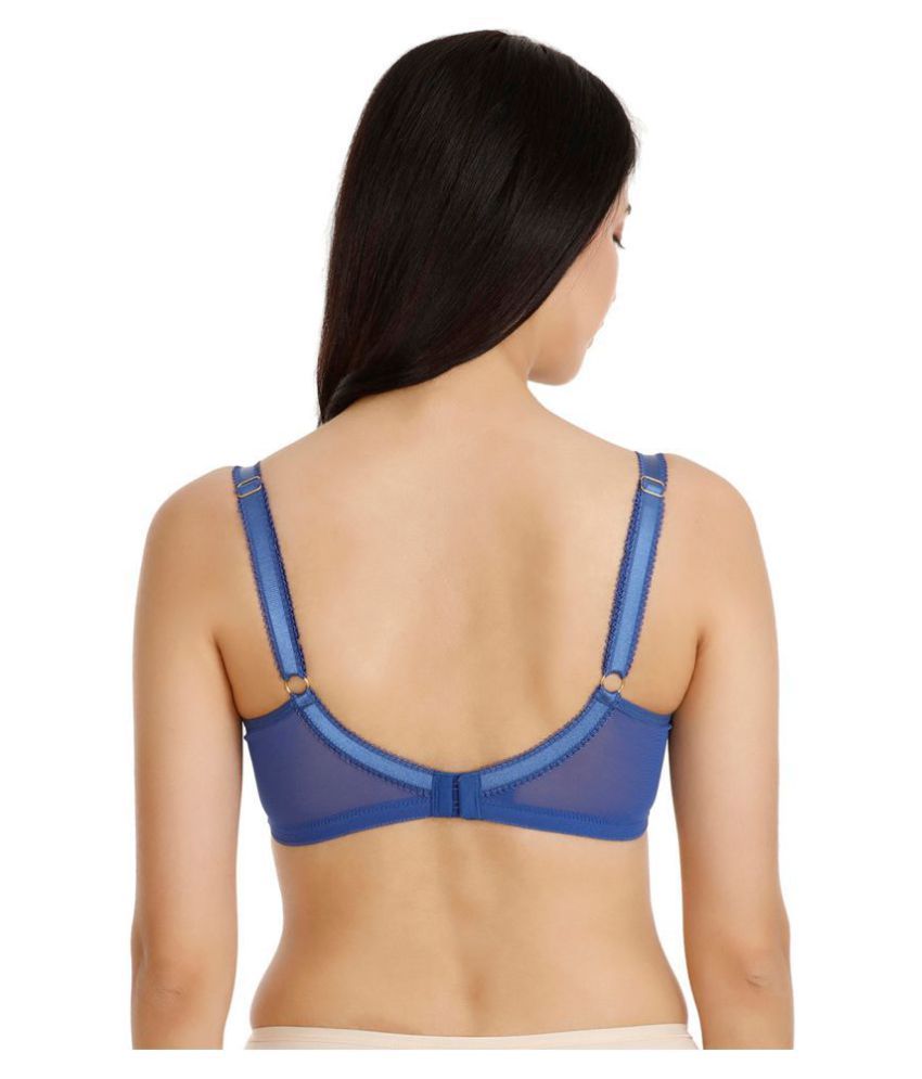 Buy Zivame Polyester Minimizer Bra Blue Online at Best Prices in