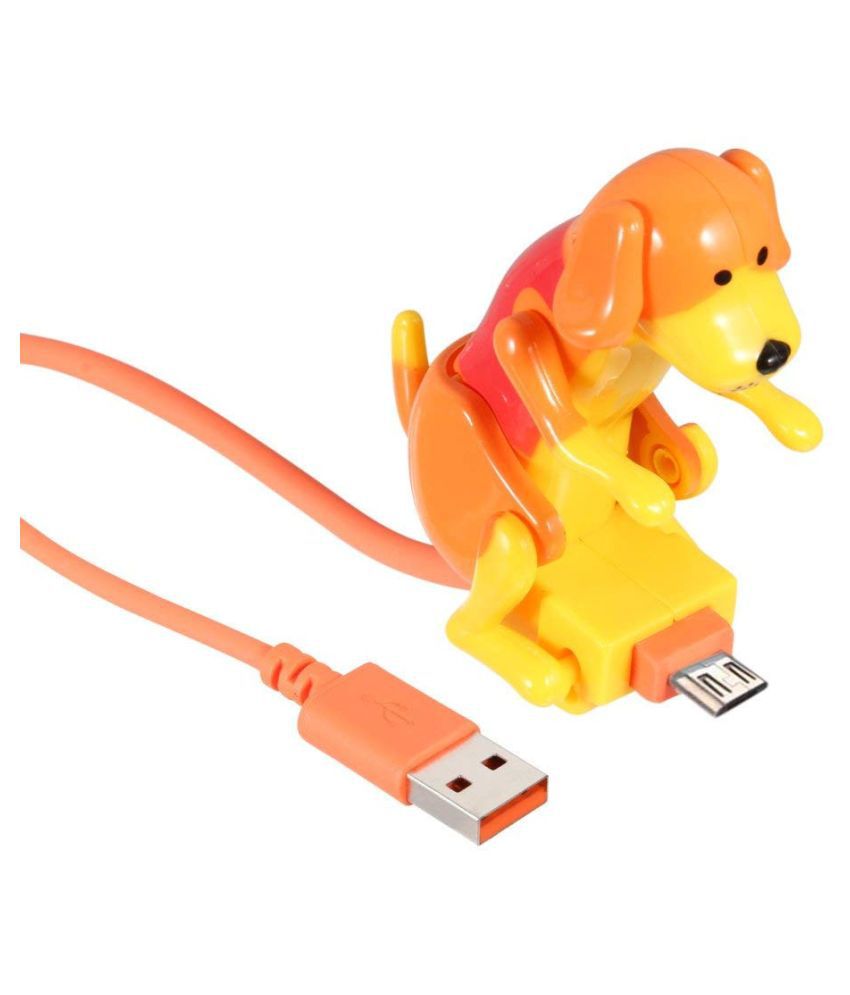 Mini Humping Cute Spot Dog Toy Dog Toy Smartphone USB Cable Charger for iPhone Android Type-C Various Models Phones Stray Dog Charging Cable 