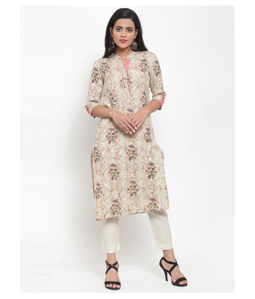 beige color kurtis online