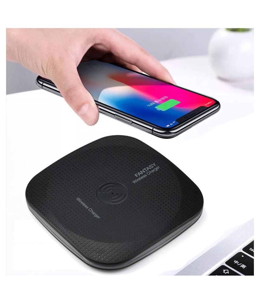 New Portable Qi Wireless Power Save Charger Charging Pad for iPhone XS/XS Max/XR Schwarz Costume Wireless Charger