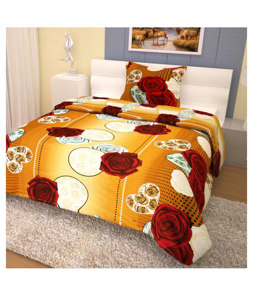     			Story@Home Cotton Single Bedsheet with 1 Pillow Cover ( 225 cm x 150 cm )