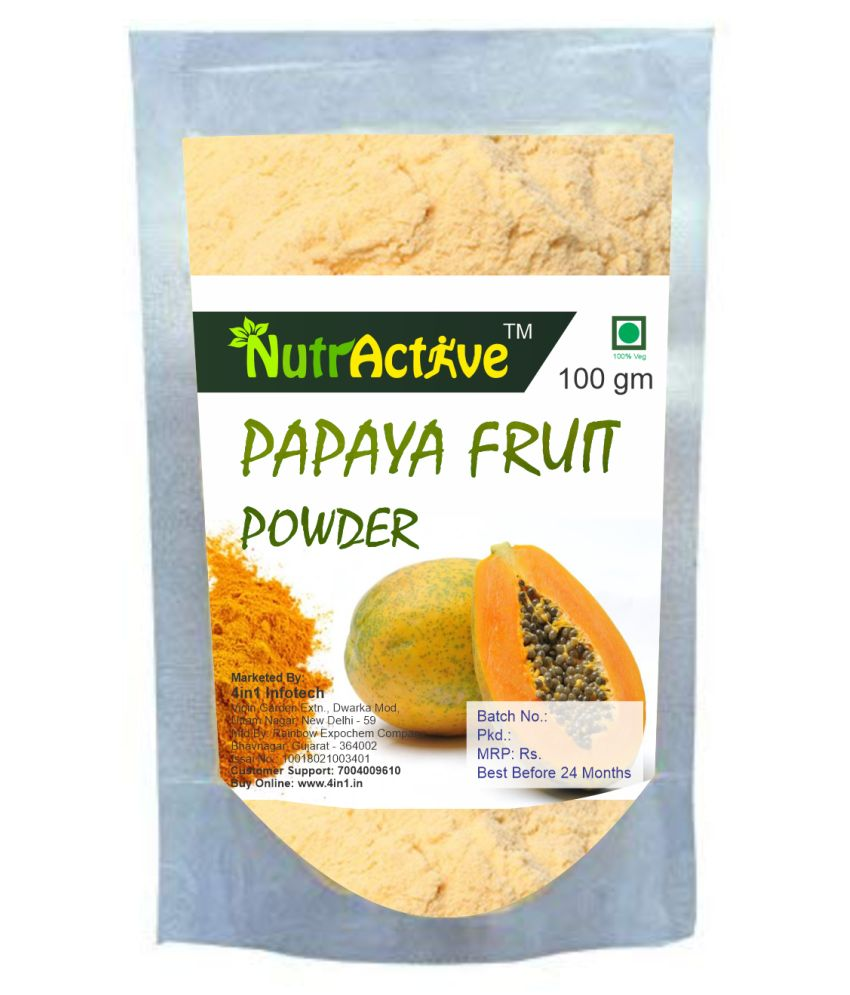 NutrActive Papaya Fruit Powder 100 gm Buy NutrActive Papaya Fruit