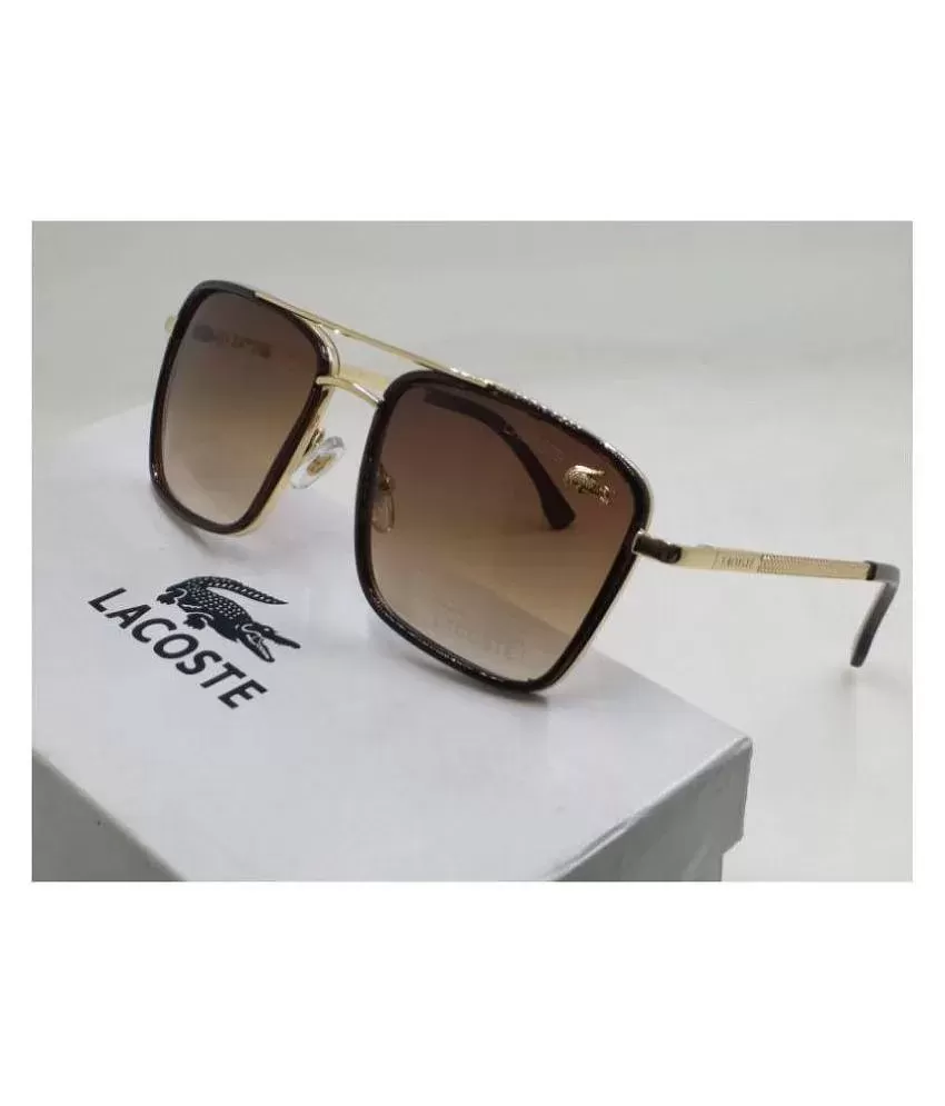 OPTICS WORLD - Brown Square Sunglasses ( LACOSTE BROWN ) - Buy OPTICS WORLD - Brown Square Sunglasses ( LACOSTE BROWN ) Online at Low Price Snapdeal