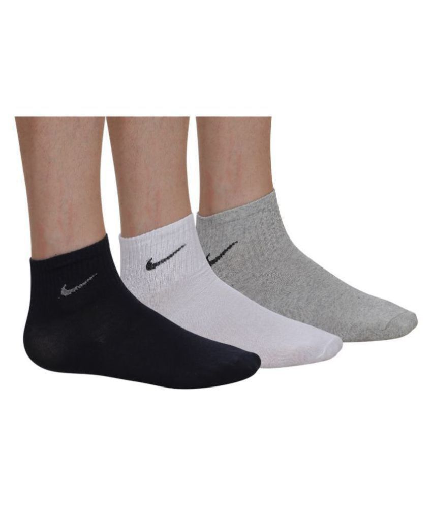NIKE 3 PAIR SOCKS Multi Casual Ankle Length Socks Pack of 1: Buy Online at Low Price in India 