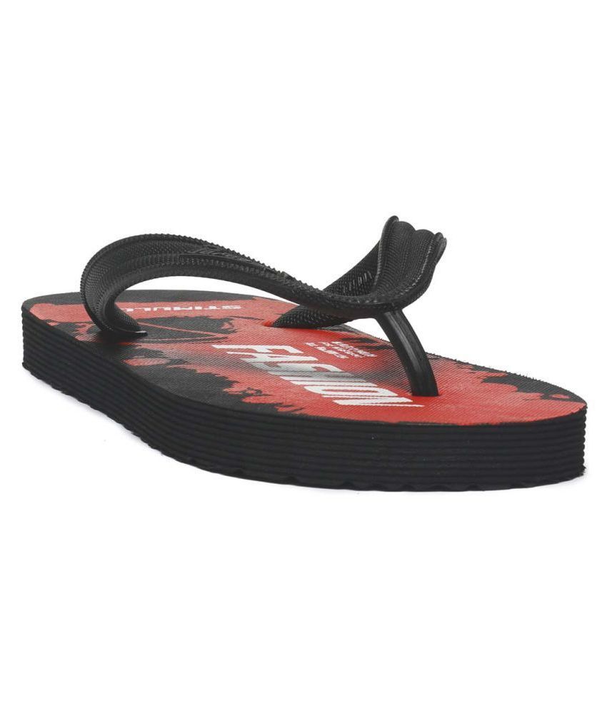 paragon red and black slippers