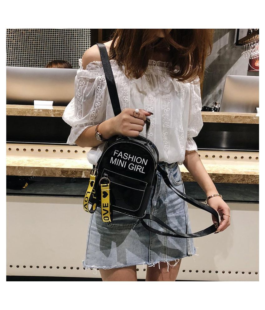 Backpack Mini Bags & Handbags Solid PVC Clear Bags School Girls for Women