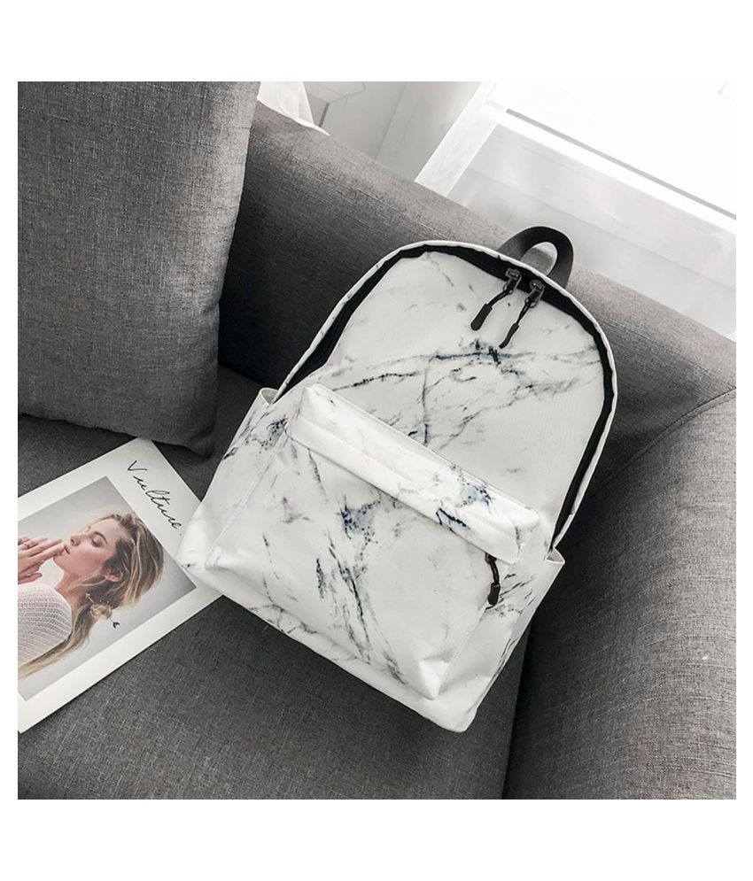 marble print backpack