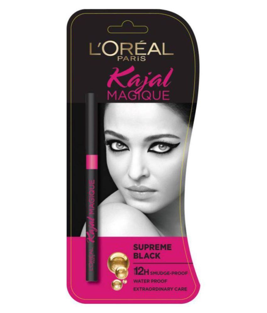 Kajal Combo Lorial + Super Black Kajal Pencil Black Pack of 5 4 g Buy