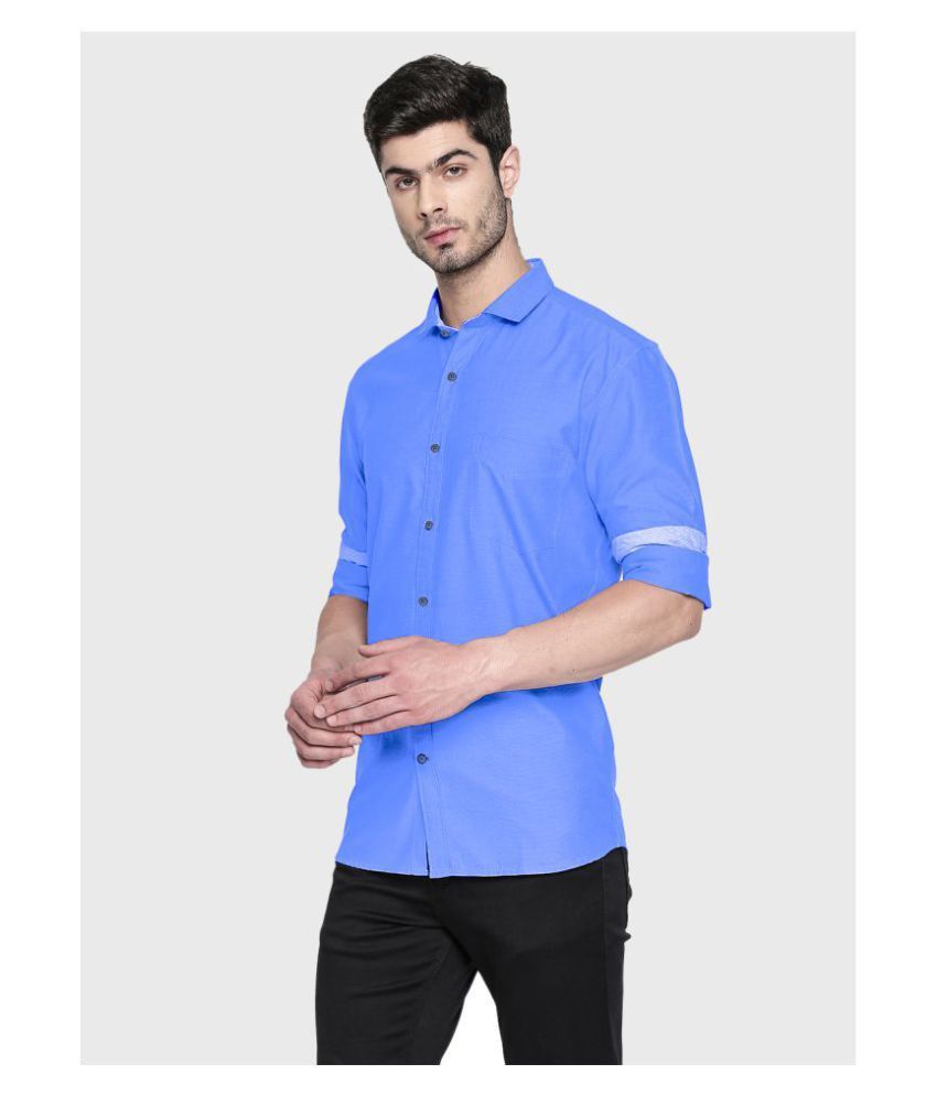 roller fashions 100 Percent Cotton Blue Shirt Buy roller fashions 100