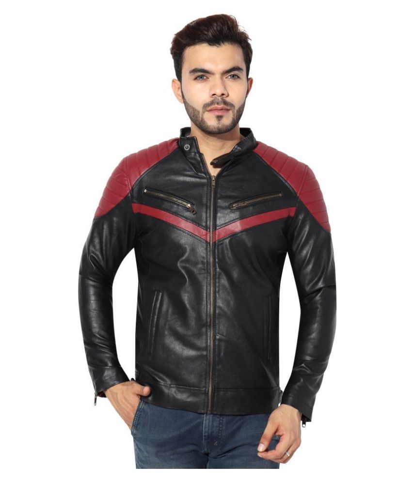     			GARMADIAN Black Leather Jacket