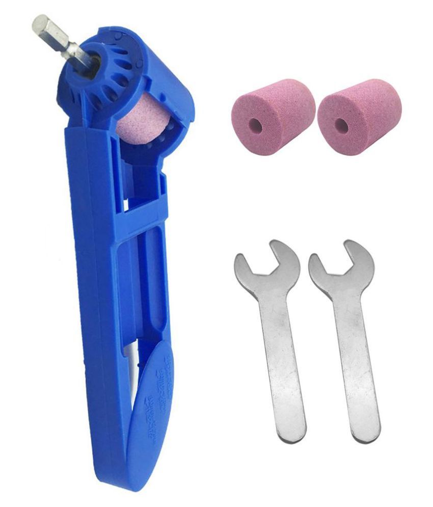 Corundum Wheel Portable Drill Bit Sharpener Grinding Tool With Wrench Spanner