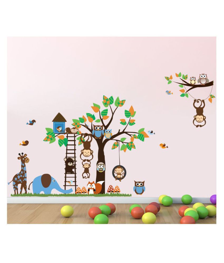     			Decor Villa jungle Nature Sticker ( 55 x 58 cms )