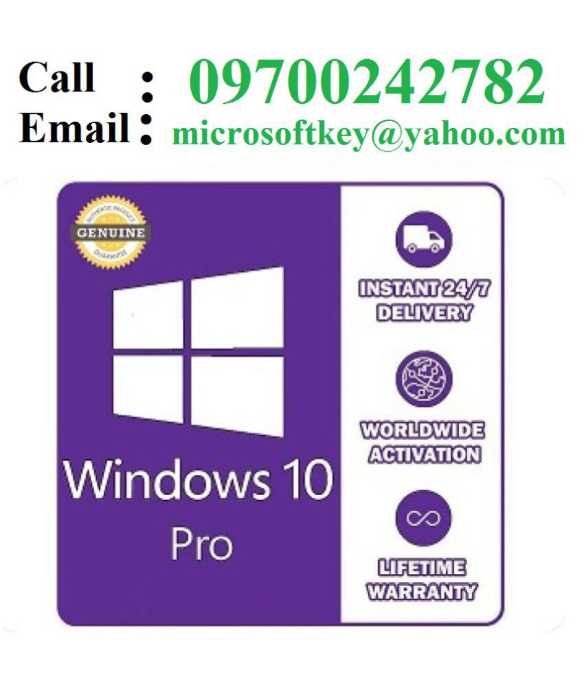 Microsoft Windows 10 Pro Retail Genuine License Product Key In 2