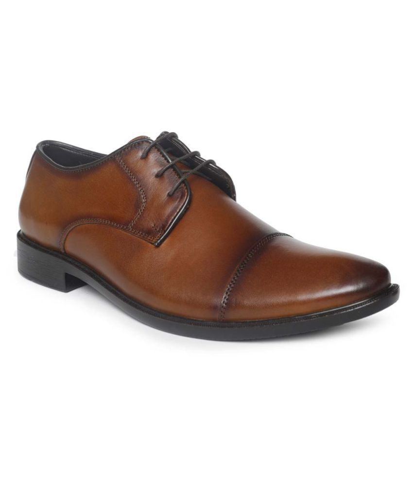     			Paragon Derby Genuine Leather Tan Formal Shoes