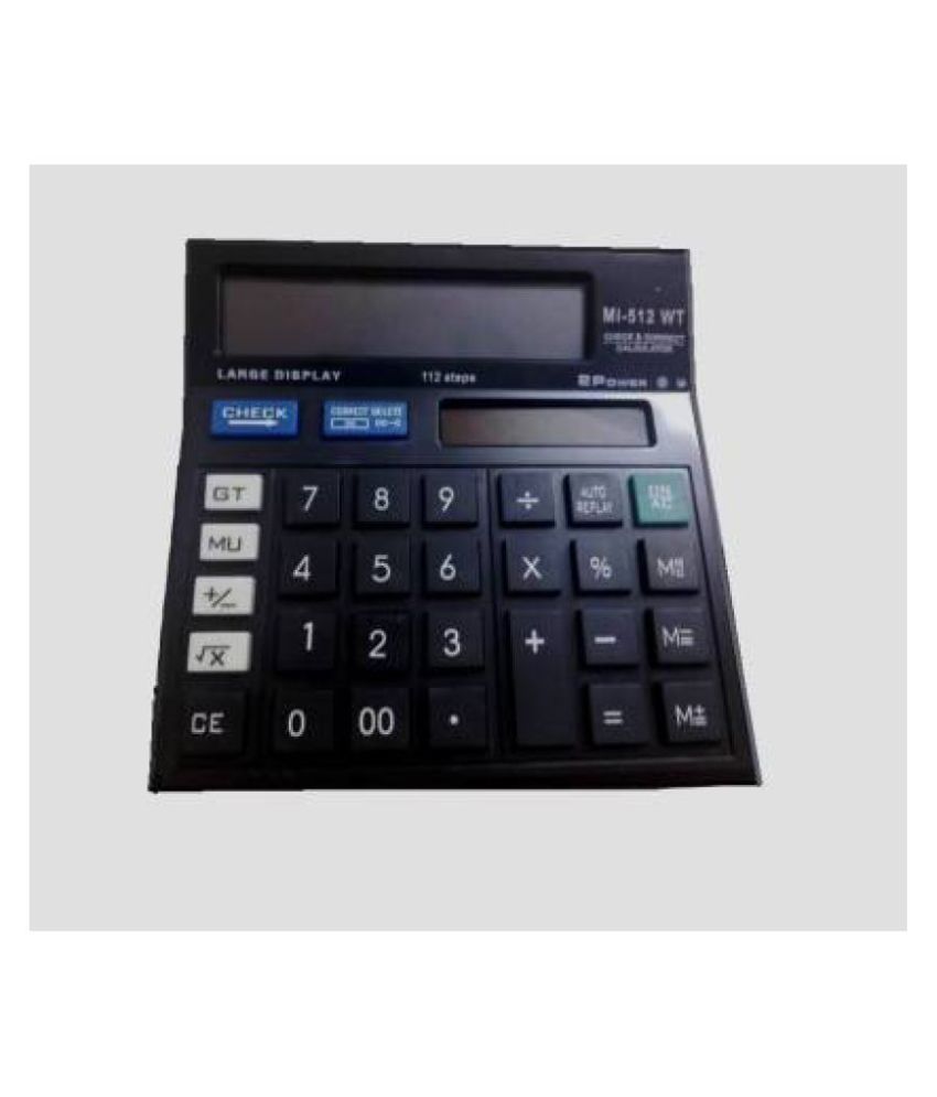     			Villy™  Calculator Model CT-512 Color Black with Solar Large Display