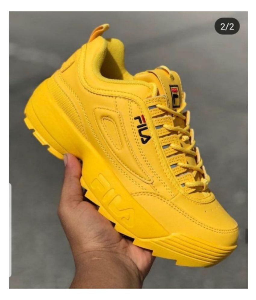 fila shoes mens yellow