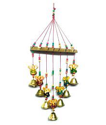 Molika Hand crafted Lord Ganesha Bell fr Home Wall Window Door Hanging Multi - Pack of 1
