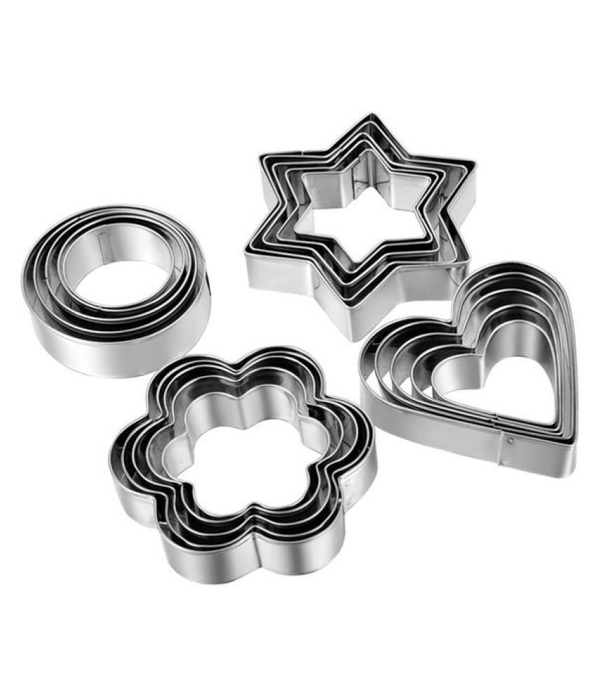Buy Allamwar 12pcs Stainless Steel Cookie Cutter Set Pastry Cookie Biscuit  Cutter Cake Muffin Decor Mold Mould Multi Functional Tool Online at Best  Price in India - Snapdeal