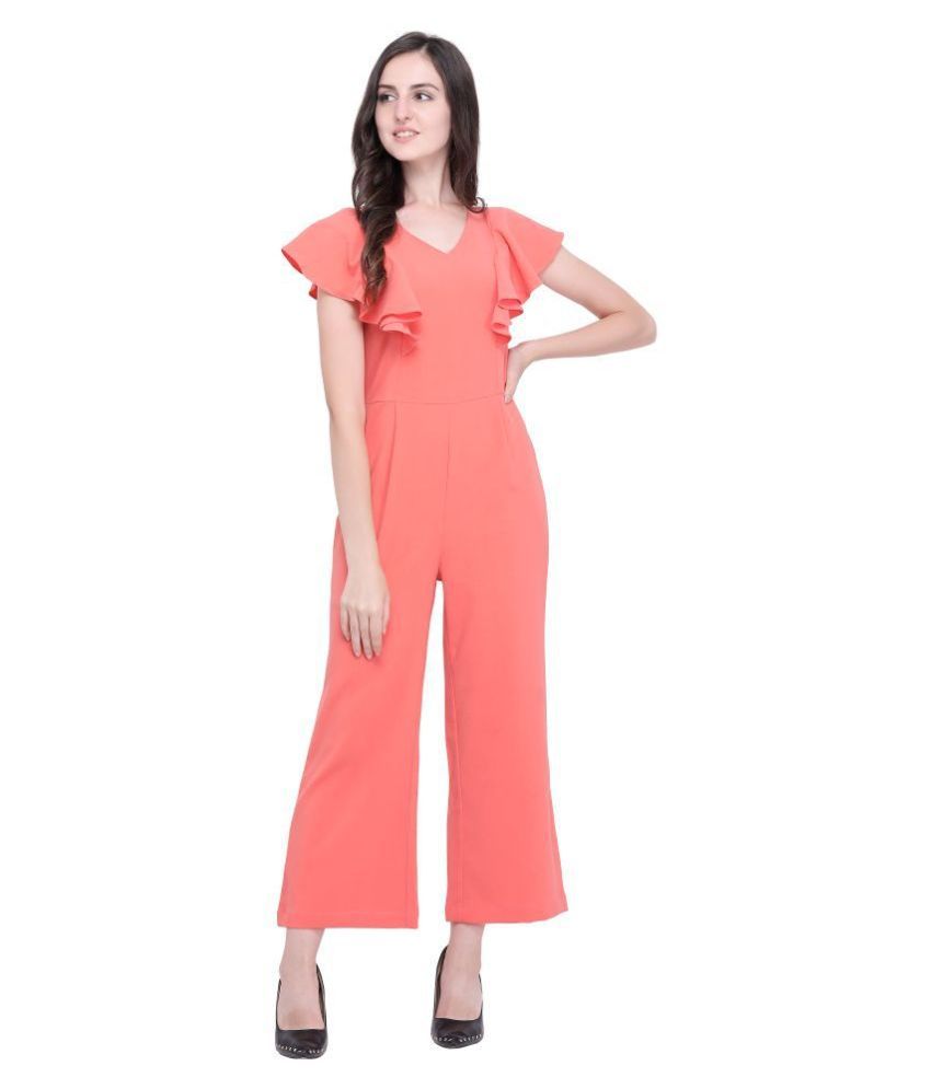 peach colour jumpsuit