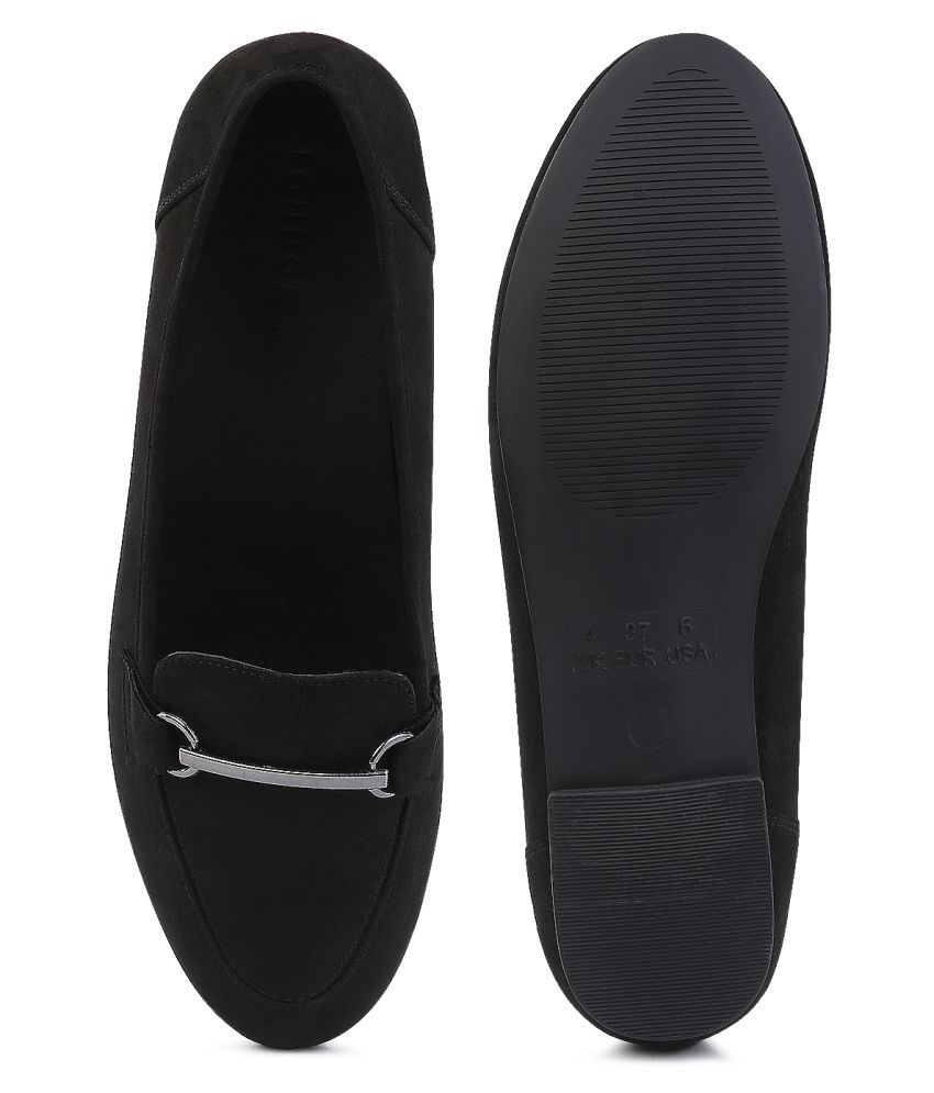 london rag solid black sneakers
