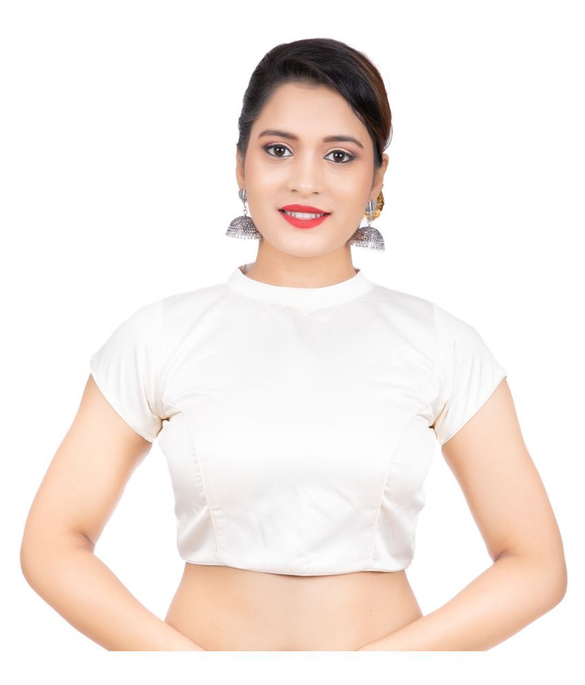 white taffeta blouse