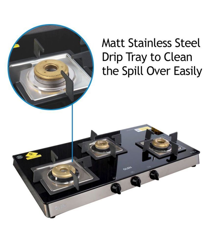 Glen 1038 3 Burner Manual Gas Stove Price in India Buy Glen 1038 3