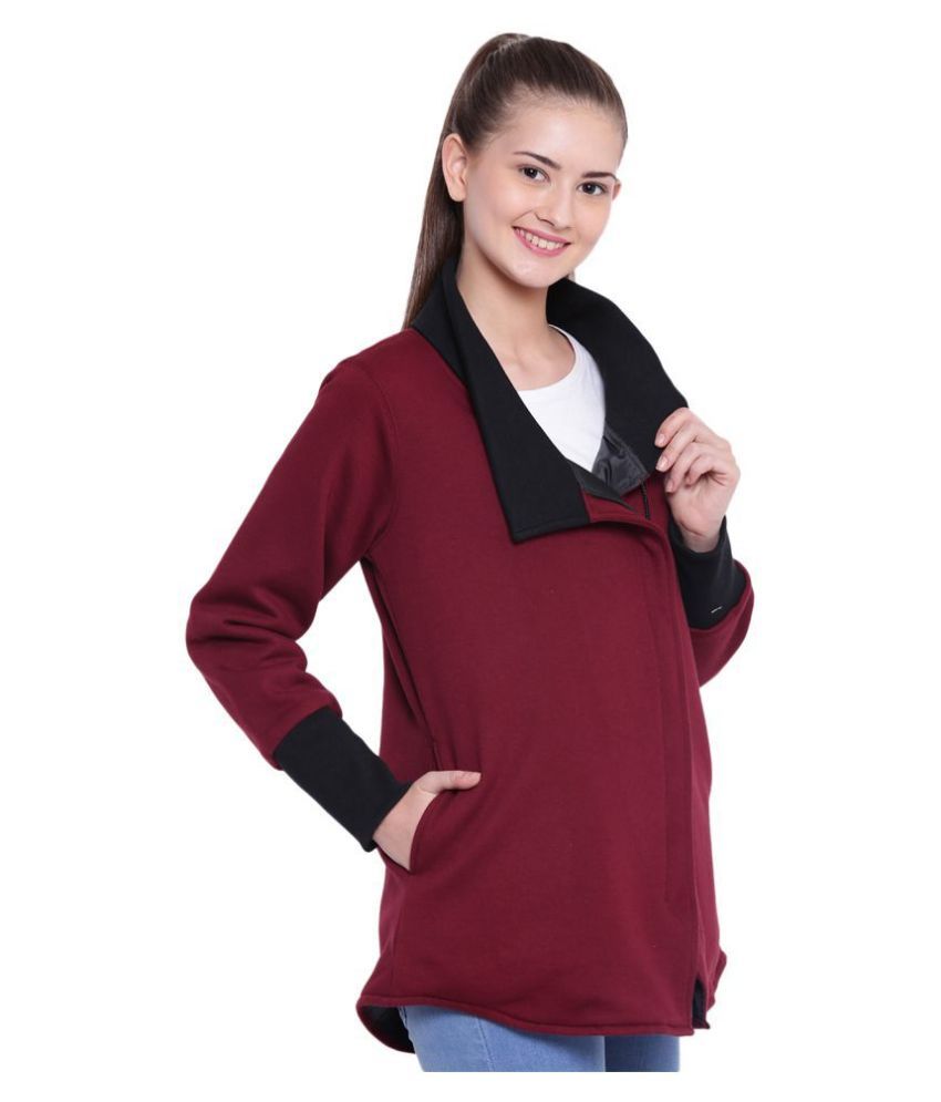 maroon parka jacket