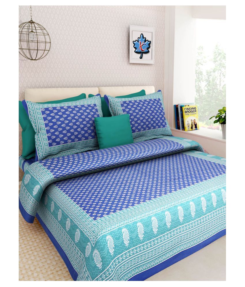 Jaipur Cotex Cotton Double Bedsheet with 2 Pillow Covers Buy Jaipur
