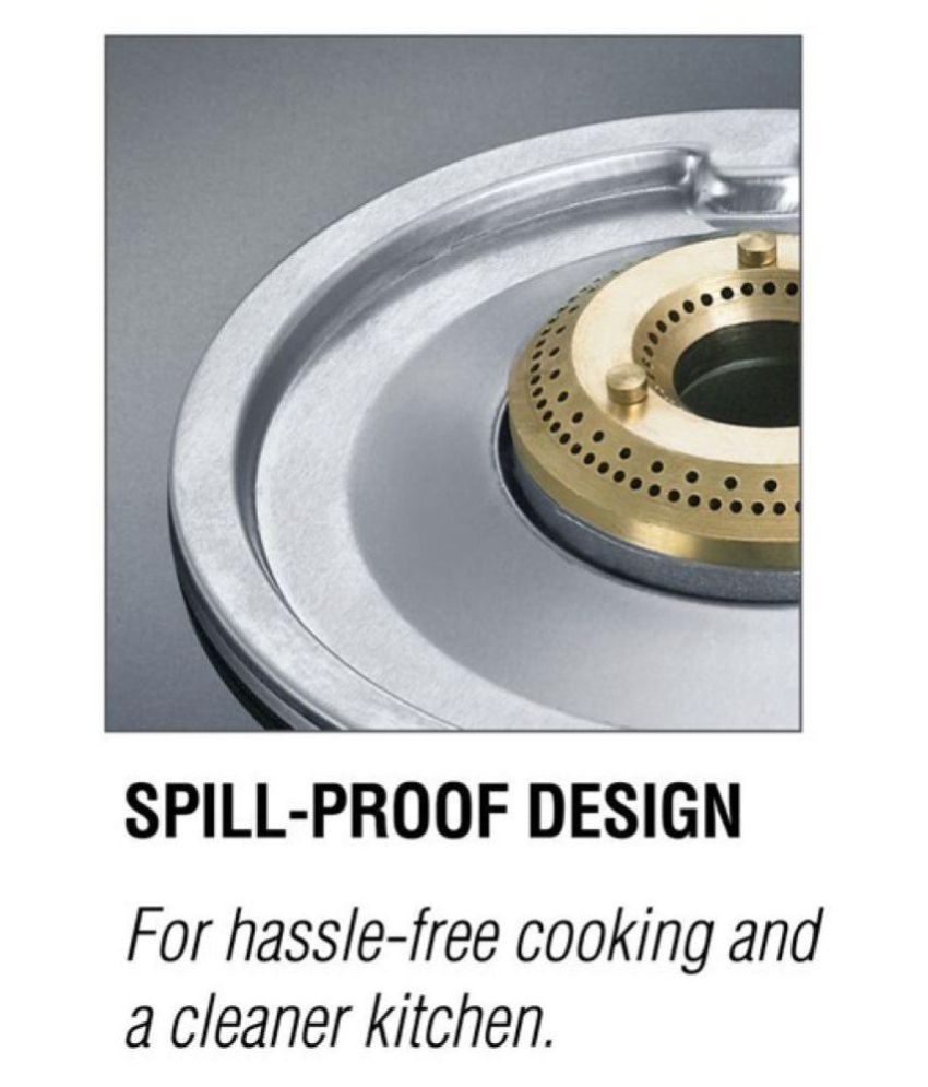 Prestige Marvel Plus Glass Top Gas Table GTM 04 SS 4 Burner Manual Gas