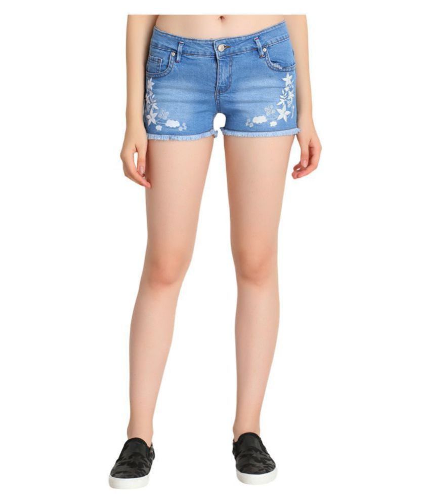 denim hot pants for women