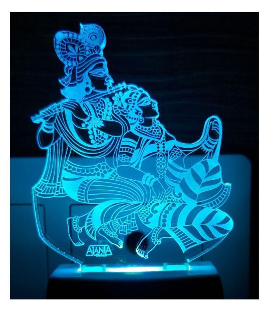     			Ajanta Radha Krishna Code : 2053 3D Night Lamp Multi - Pack of 1