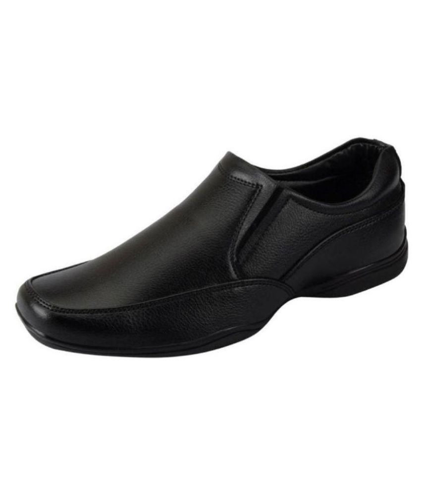 bata black office shoes