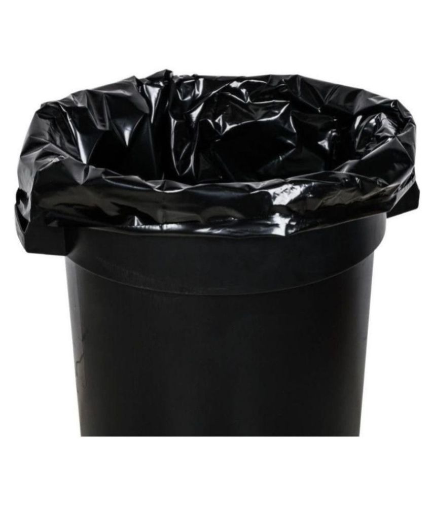 G-1 Medium 240 pcs Black Disposable Garbage Trash Waste Dustbin Bags ...