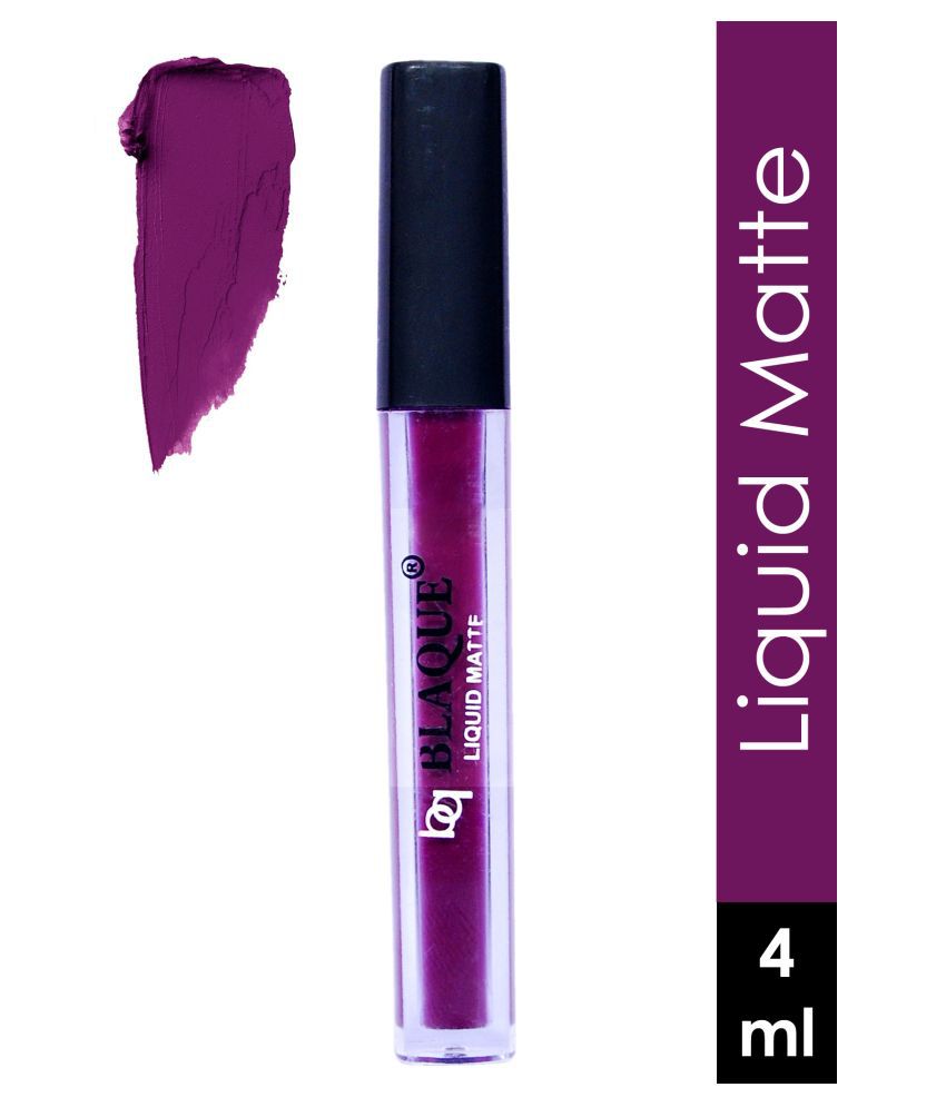 bq BLAQUE Matte Liquid Lipstick Lip Color 4ml, Waterproof - Purple Affair