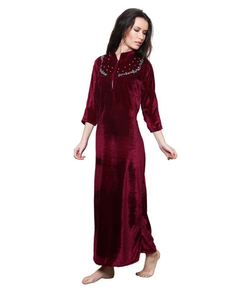 velvet nighty design