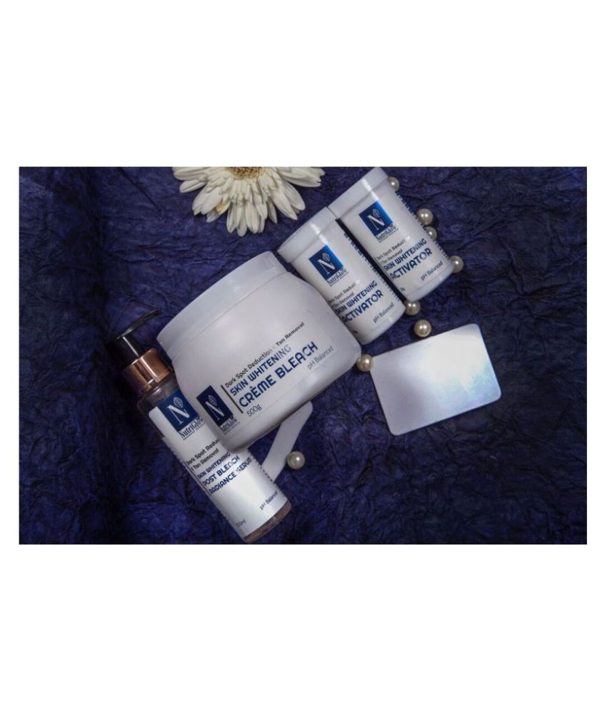 NutriGlow Advanced Organics Skin Whitening Cream Bleach Kit for