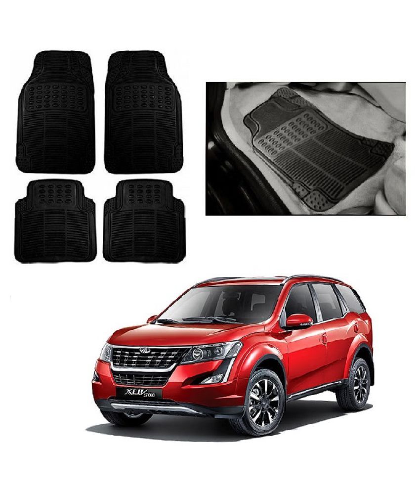 Carizo Premium Rubber Car Floor/Foot Mats BlackMahindra XUV500 (Set