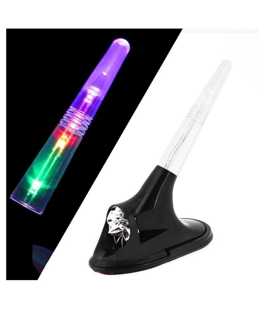 Autovea Premium Wind Powered LED Light Car Antenna Black Tata Bolt