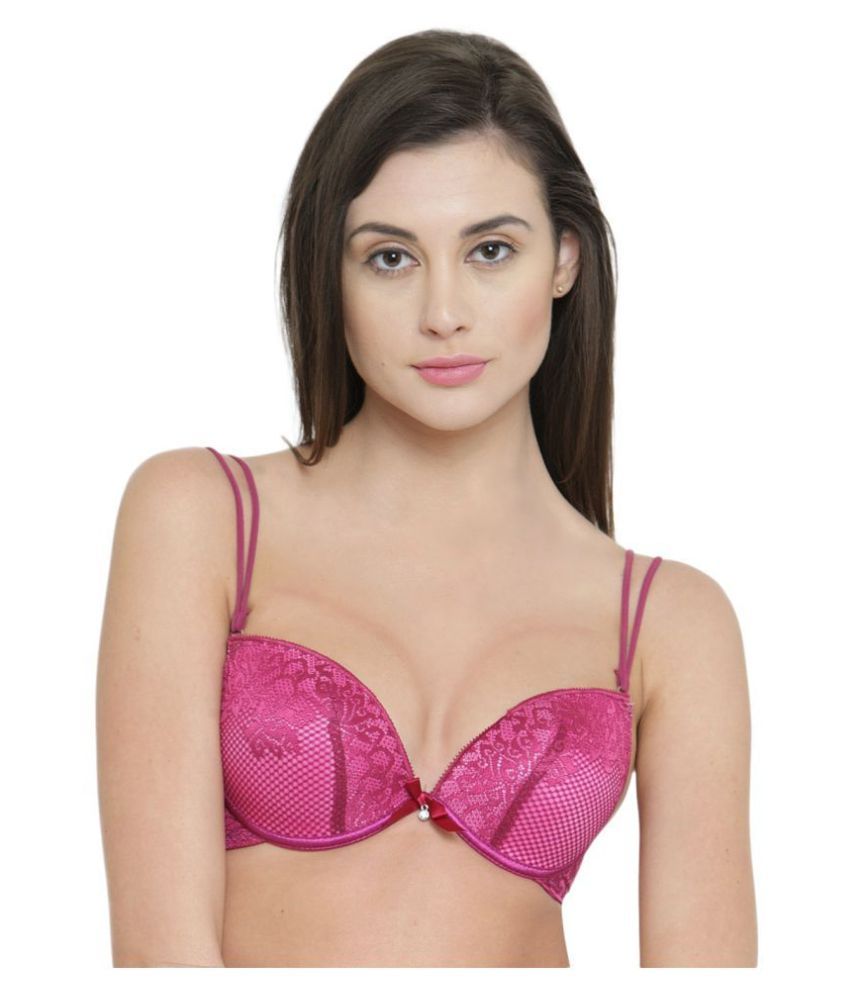 Buy Prettycat Lace Push Up Bra Pink Online At Best Prices In India